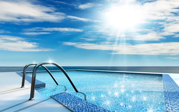 Equipe 123pulei Piscinas realizando tratamento e manutenção de piscinas com profissionalismo